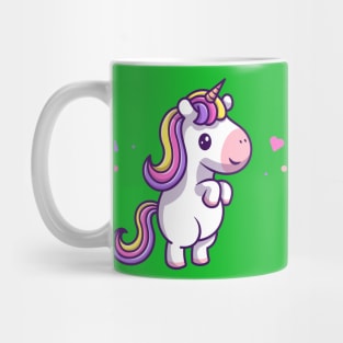 Cute Unicorn Standing Cartoon Mug